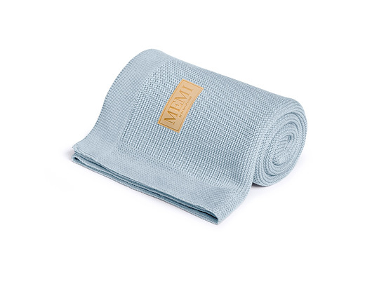 Kocyk bambusowy 80x100 baby blue MEMI