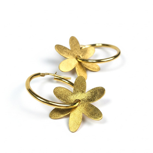 kolczyki srebrne Kolczyki srebrne kwiatki stokrotki