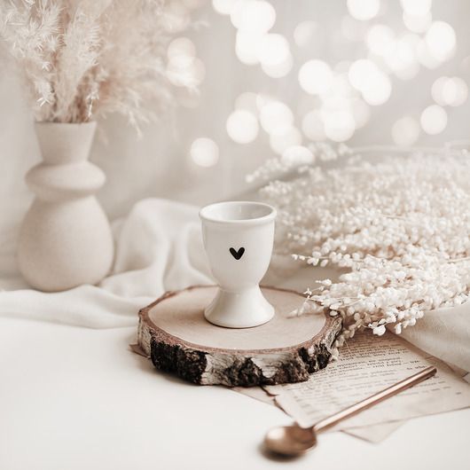 pojemniki kuchenne Kieliszek na jajko - czarne serce