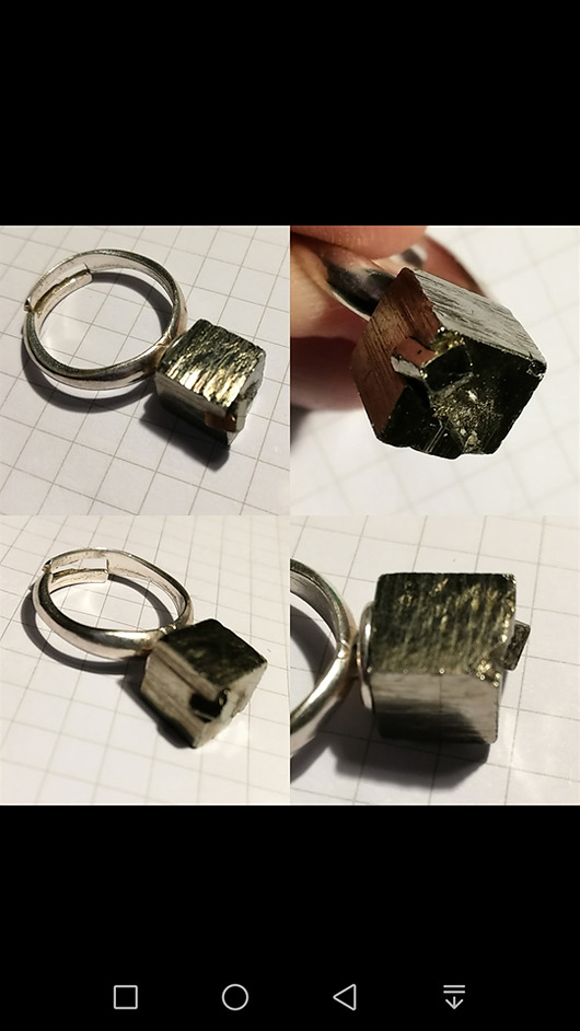 Pierścionek z pirytem na zamówienie quallejewelry