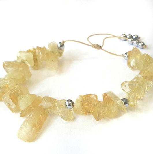 Bransoletka  sznurkowa CYTRYN- sukces NK PRODUCTS