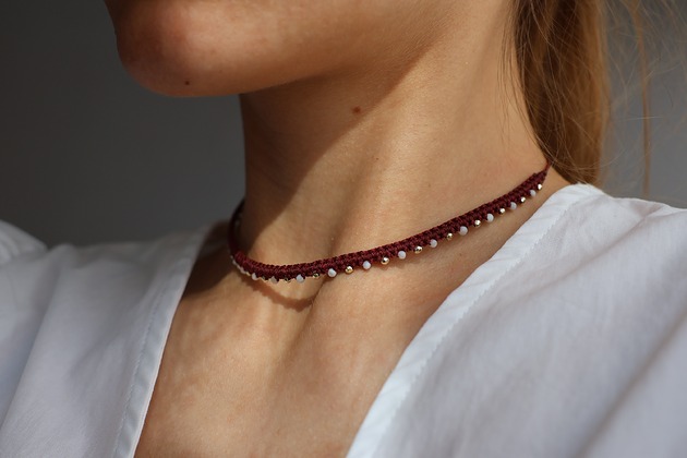 chokery Choker Via Animae z kamieniem księżycowym