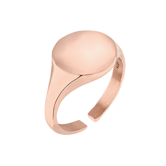 pierścionki złote Masywny sygnet z różowego złota
