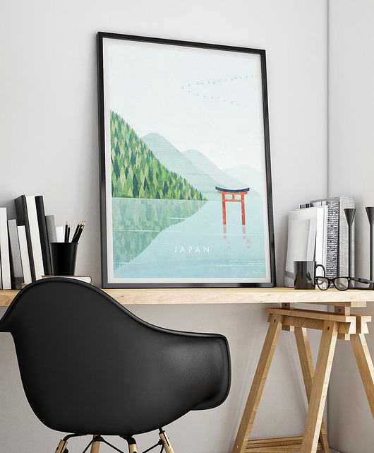 plakaty Japonia - pływająca brama Torii - plakat 50x70 cm