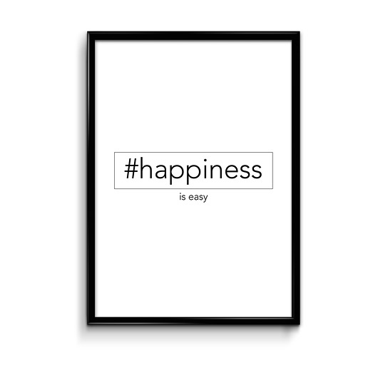 #happiness - plakat  Bury Lis