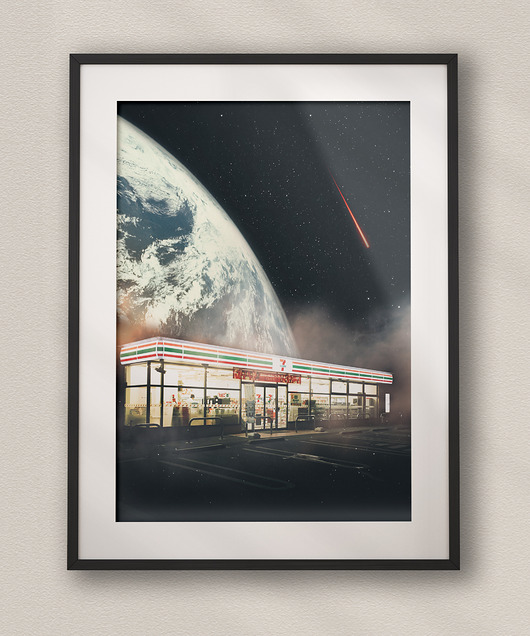 plakaty Plakat Czynne całodobowo - Kolaż Fine Art