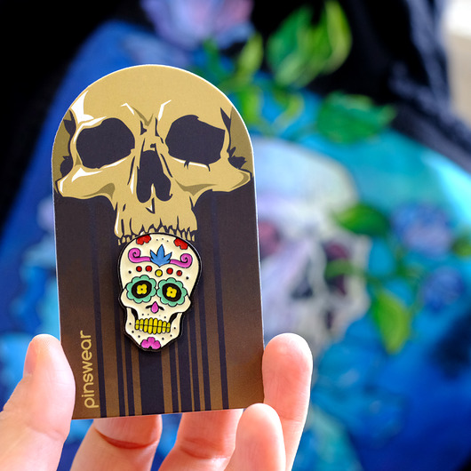 przypinki Pin czaszka "De Muertos"