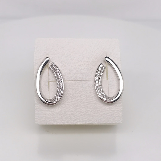 Efektowne srebrne kolczyki z cyrkoniami VENA Jewellery