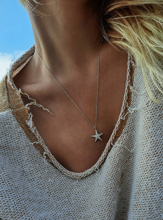 srebrne naszyjniki Naszyjnik Rozgwiazda I Kolekcja Sea