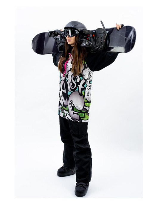 bluza z kapturem damska Damska Bluza Snowboard DR.CROW Graff
