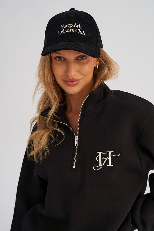 bluza bez kaptura damska Bluza TROYER ze stójką i zamkiem BLACK & WHITE damska