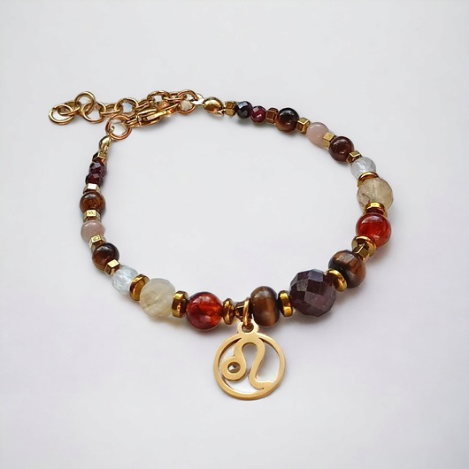 bransoletki z kamieni naturalnych LEW - zodiac collection - PREMIUM.