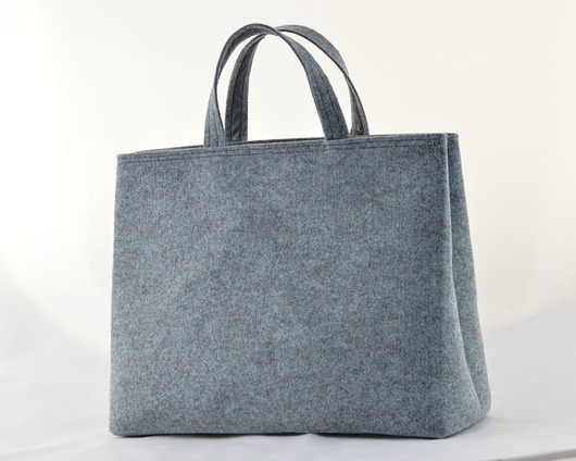 Duża Szara Torba -Minimalistyczny Kuferek Wysoki Green Sheep