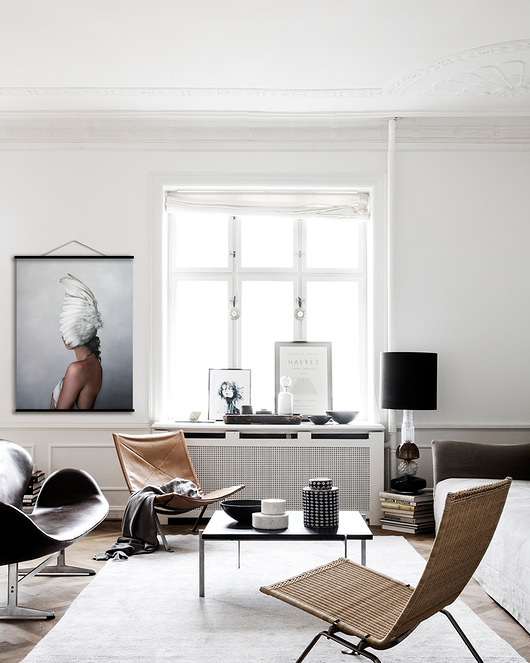 grafiki i ilustracje Duży obraz na płótnie - Kobieta ptak II.