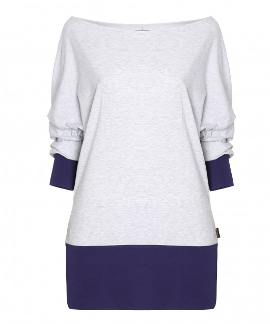 Bluzka oversize BAT grey & blue odCZAPY
