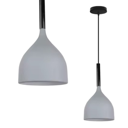 lampy wiszące Lampa wisząca zwis żyrandol lampa na sufit szara LED E27