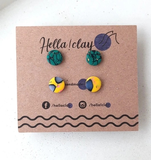 Minikolczyki 2pack Hellaclay