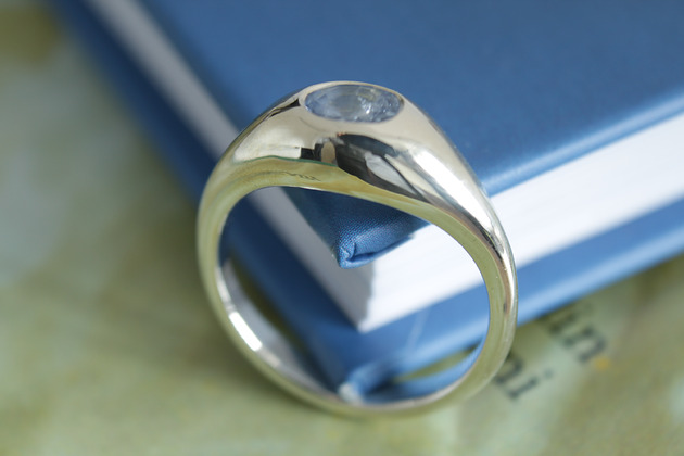 pierścionki srebrne Pierścionek Syget z błekitnym szairem