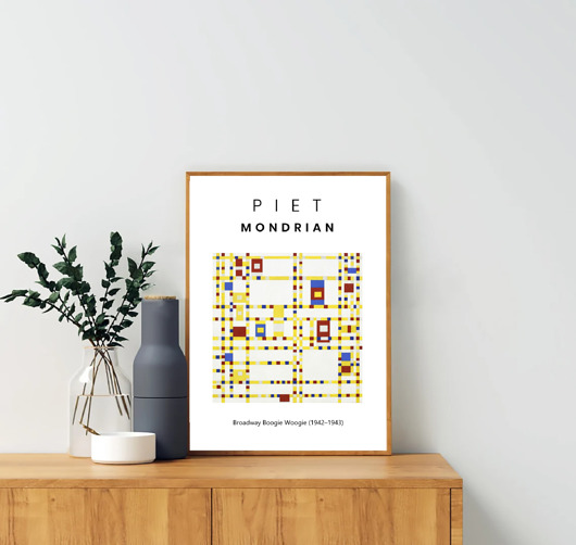 plakaty PLAKAT Piet Mondrian, plakat abstrakcyjny
