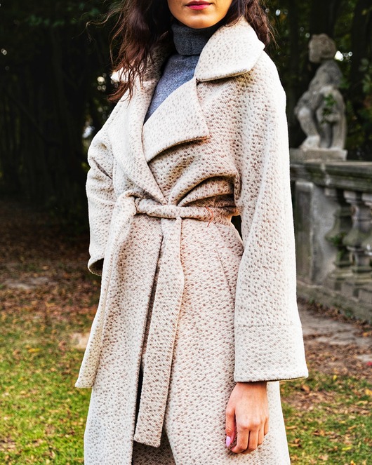 płaszcze damskie Płaszcz z wełny jagnięcej BISCOTTI