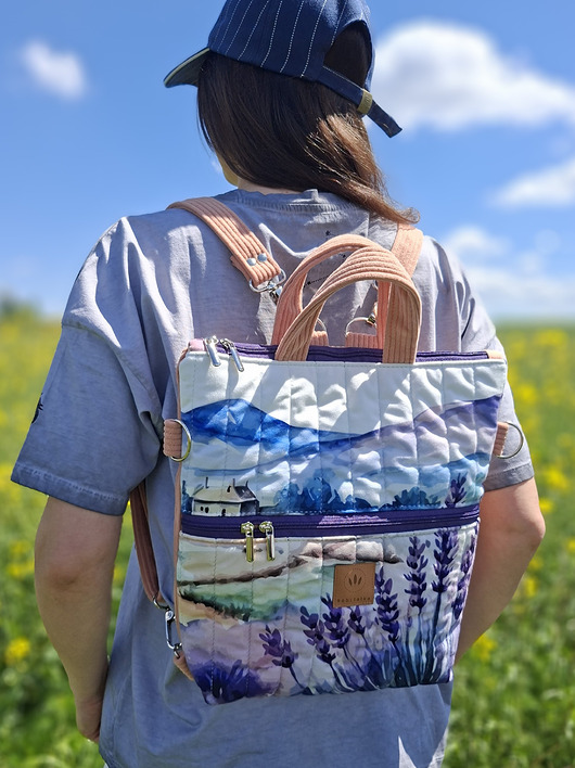 plecaki Pikowany plecak torba 2w1 Luberon