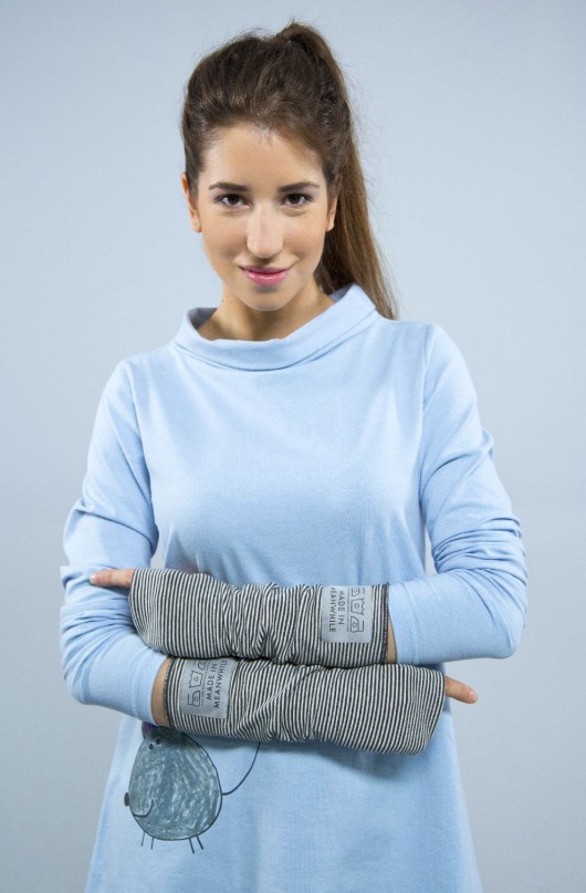 Mitenki / rękawiczki bezpalcowe SLIM GREY BABY MADE IN MEANWHILE