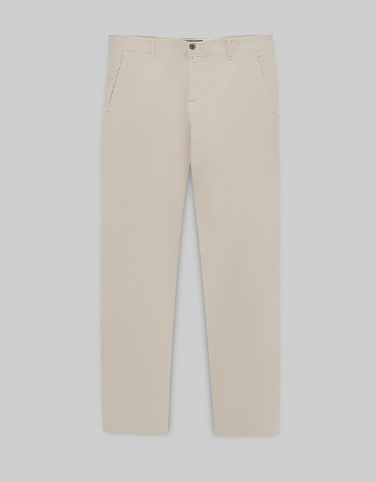 spodnie męskie Spodnie menfi biały classic fit