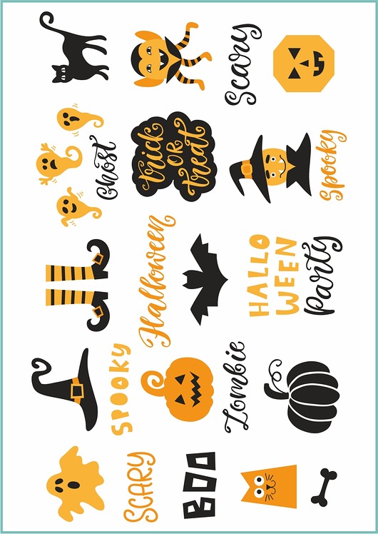 tatuaże zmywalne, tymczasowe Tatuaż tymczasowy "Kompozycja na Halloween nr 26"