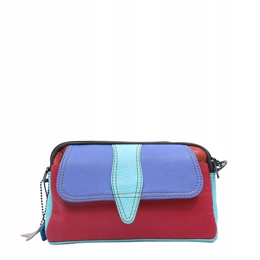 torby na ramię Torebka damska skórzana kolorowa pojemna zero waste ze skrawków OLIVKA