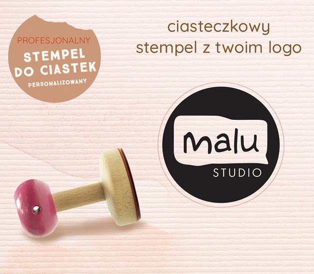 wałki do ciasta Ciasteczkowy stempel z logo