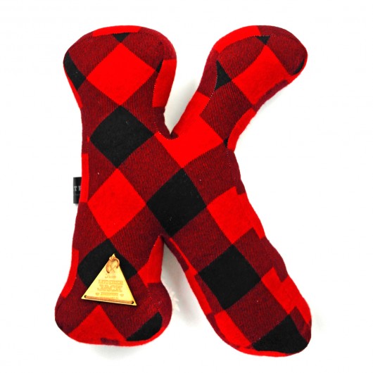 Stylowa poducho-litera Lumberjack (K) MINIMETRY