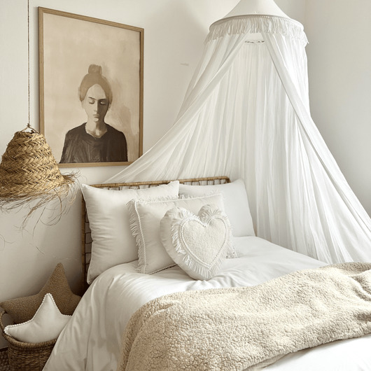 namioty i tipi dla dzieci Baldachim Boho Twist fi50 z Biały