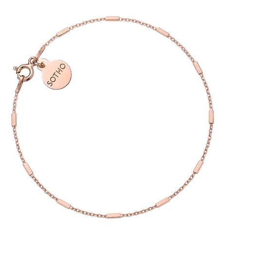 bransoletki złote Bransoletka łańcuszkowa z różowego złota