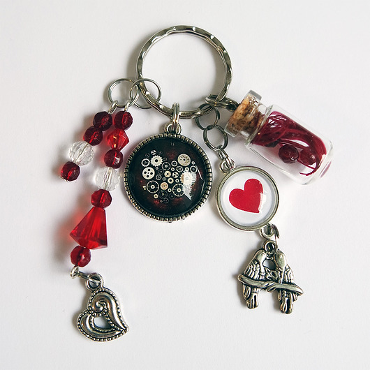 breloki Breloczek - Serce, ptaszki