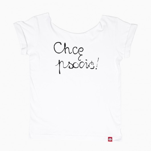 Chcę psocić! t-shirt / biały / M familove