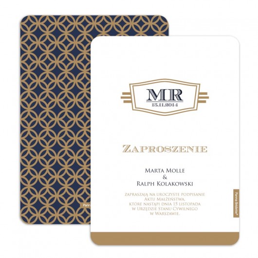 Zaproszenie Ślubne Kolekcja RETRO Panna Bridette