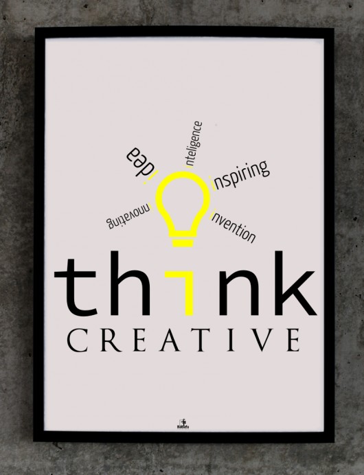 Plakat Think creative MIA home