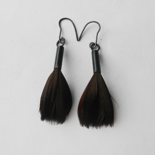 kolczyki z piórami PIÓRKO kolczyki