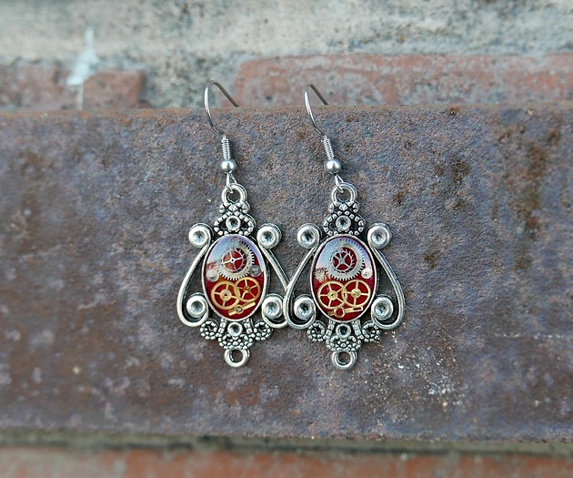 kolczyki z żywicy Mechaniczne kolczyki 286