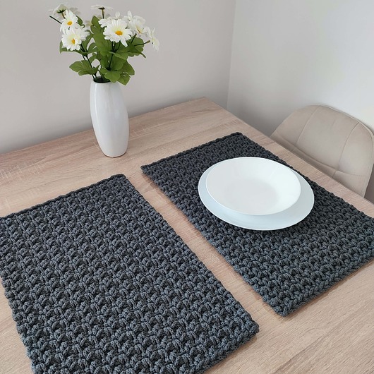 podkładki do kuchni Podkładka szydełkowa prostokątna ze sznurka 30cmx50cm