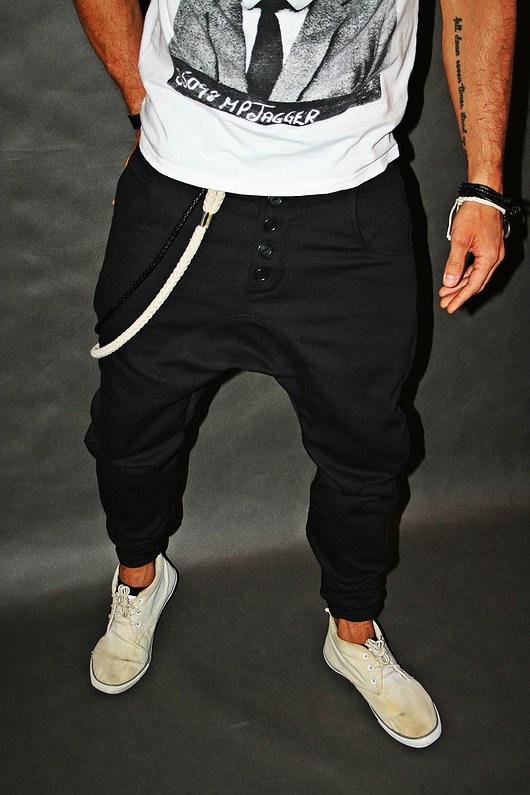 SPODNIE BUTTON ZIPPER PANTS unisex Button