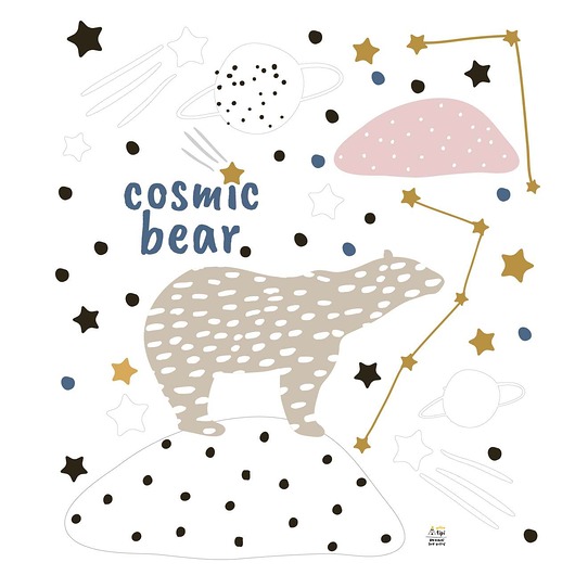 naklejki ścienne do pokoju dziecka Zestaw naklejek Cosmic Bear