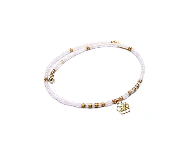 chokery Kwarc różowy vol. 3 /choker/ naszyjnik - Szlachetna kolekcja