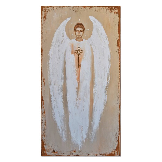 obrazy Anioł Klucznik XVI obraz ręcznie malowany