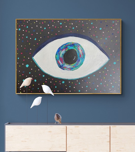 obrazy Colorful eye, malowany obraz