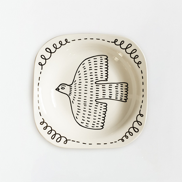 Ozdoby na ścianę Talerz na ścianę - ptak w locie