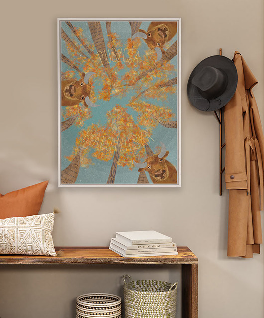 plakaty Puszcza Białowieska - plakat 50x70 cm fine art