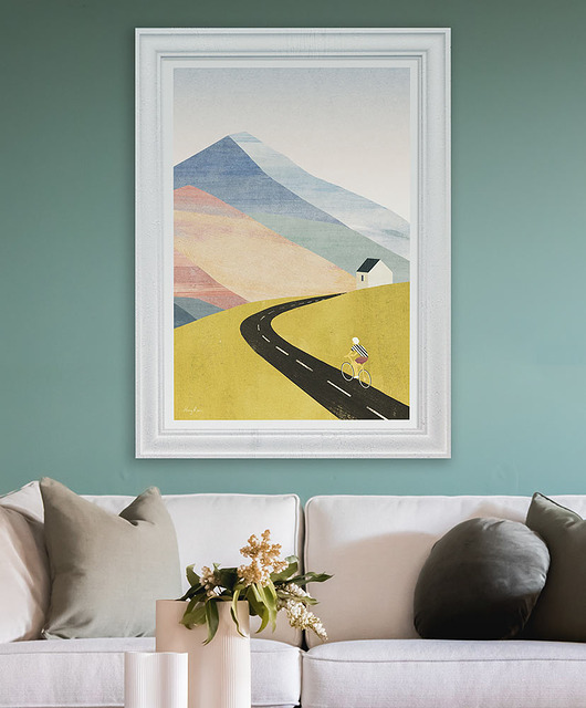 plakaty Rowerzysta na górskim szlaku - plakat fine art