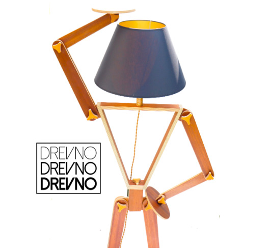 LAMPOLUD,lampa człowiek,postać,drewniana,sto animalwood