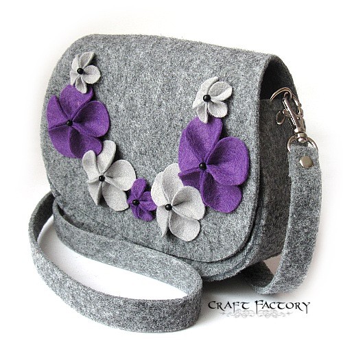 Popping Delicate Violets - torebka mała Craft Factory